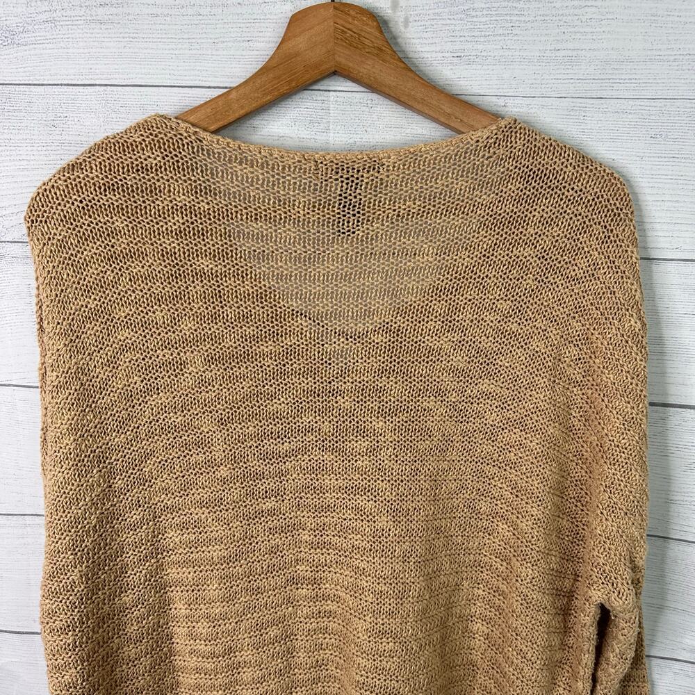 Lauren Ralph Lauren Women XL Vintage Linen Open Knit Sweater Beachy Boho - Picture 5 of 8